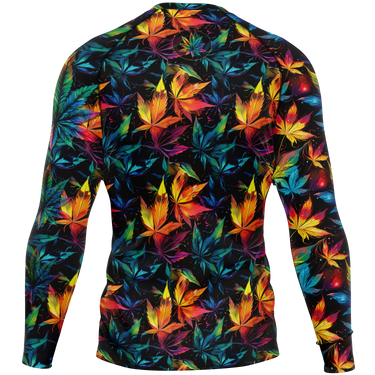 Chokefish™ Long Sleeve Rashguard Cannabis Men's Shirt-011